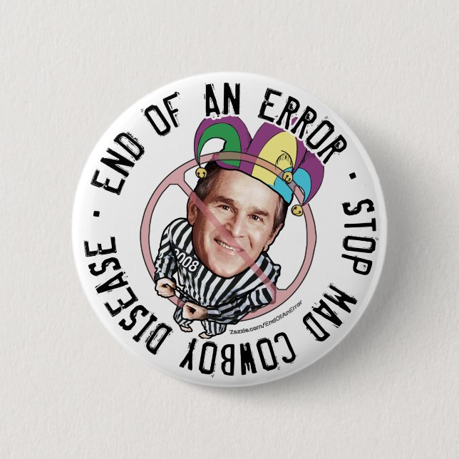 Badge Rond 5 Cm Extrémité d'un bouton d'erreurs (Devant)