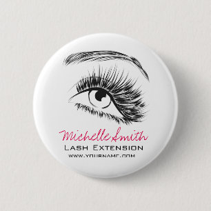 Badge Rond 5 Cm Eye Sketch Mascara Lash Extension