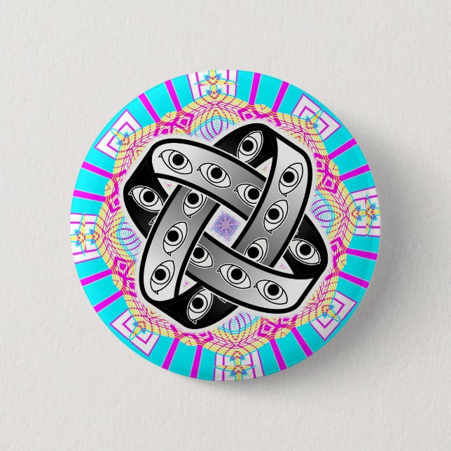 Badge Rond 5 Cm Ezekiel Wheel Impossible UFO (Devant)