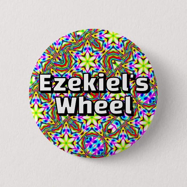 Badge Rond 5 Cm Ezekiel's  Wheel - Six-way kaleidoscope (Devant)