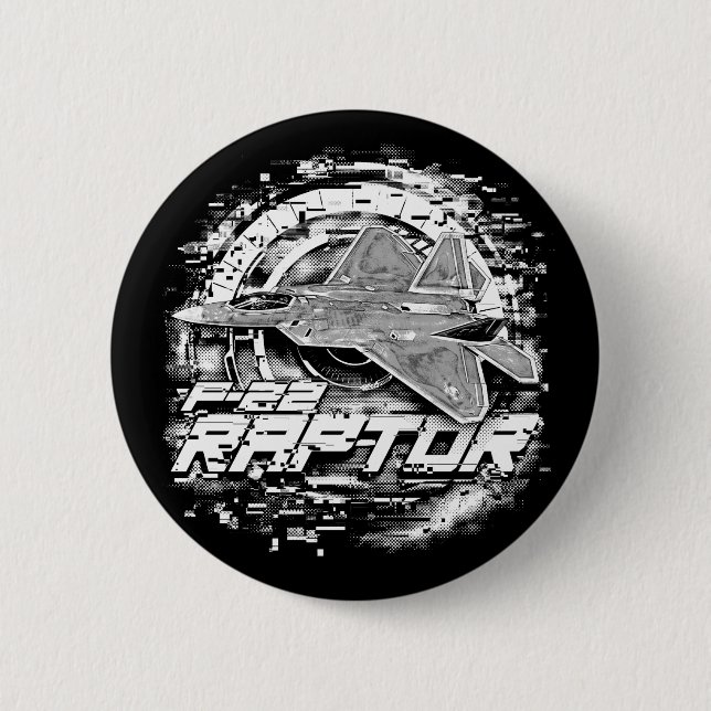 BADGE ROND 5 CM F-22 RAPTEUR (Devant)