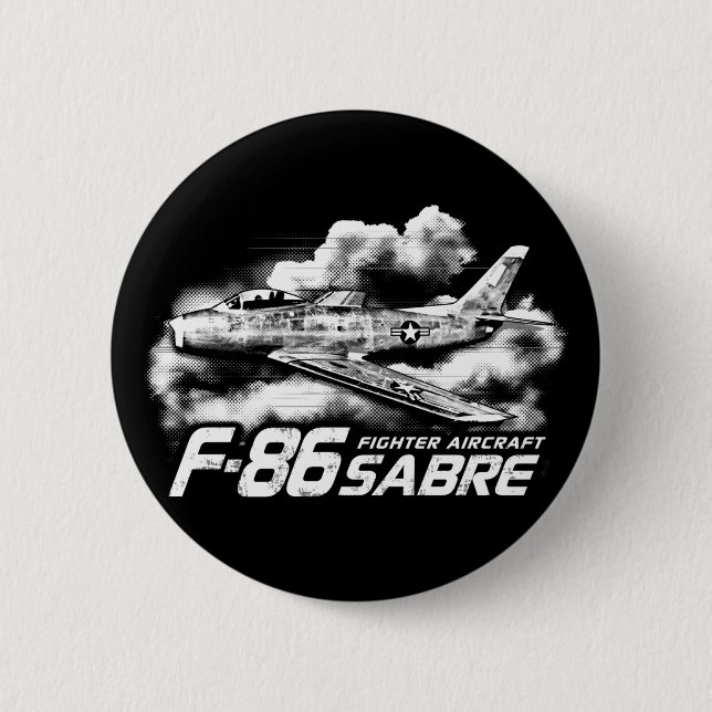 Badge Rond 5 Cm F-86 Sabre (Devant)