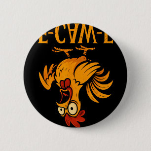 Badge Rond 5 Cm F-caw-f Ferme de poulets drôles Humour Poulet Mème