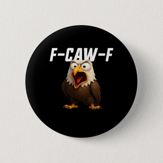 Badge Rond 5 Cm F-Caw-F Funny F-Caw-F Gear Retro Classic (Devant)