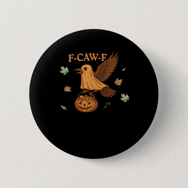 Badge Rond 5 Cm F-Caw-F Halloween Rétro Classique (Devant)