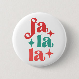 Badge Rond 5 Cm Fa La La - Festive vacances Typographie Design