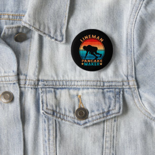 Badge Rond 5 Cm Fabricant de crêpes Lineman - Football américain