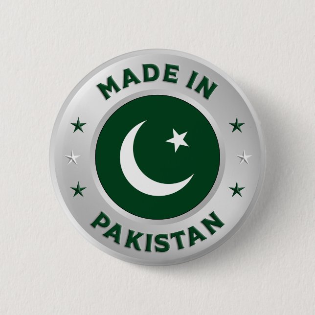 Badge Rond 5 Cm Fabriqué Au Pakistan (Devant)