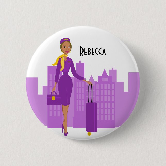 Badge Rond 5 Cm Fabuleux agent de bord (Devant)