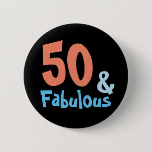 Badge Rond 5 Cm Fabuleux Black Birthday Party