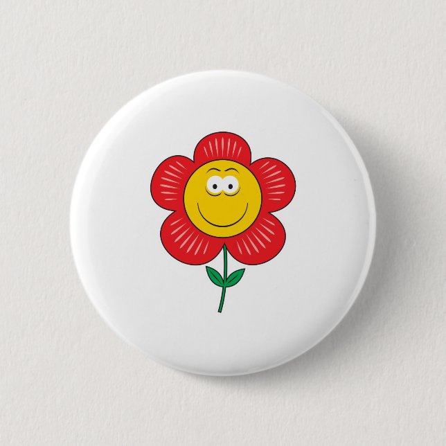 Badge Rond 5 Cm Face de fleurs mignonnes (Devant)