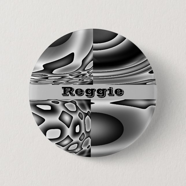 Badge Rond 5 Cm Face du nom personnalisé mal (Devant)