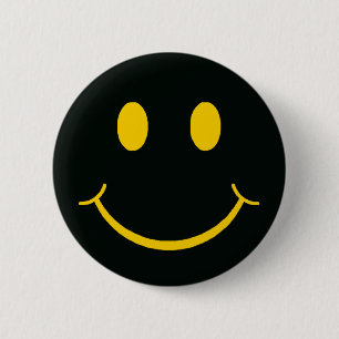 Badge Rond 5 Cm Face joyeuse de Retro