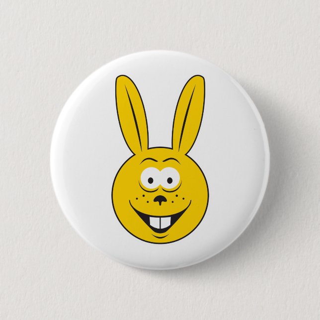 Badge Rond 5 Cm Face lapin lapin (Devant)