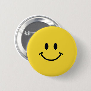 Badge Rond 5 Cm Face souriante authentique