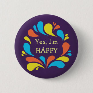 Badge Rond 5 Cm Fâcheux tourbillons colorés texte personnalisé heu