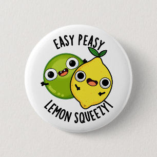 Badge Rond 5 Cm Facile Petit Citron Facile Jeu de Mots sur les Fru