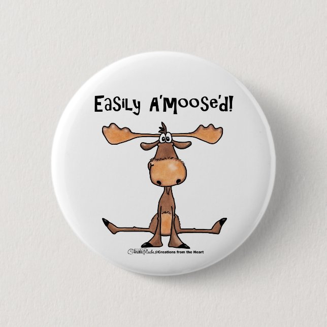 Badge Rond 5 Cm Facilement A'Moose"d (Devant)