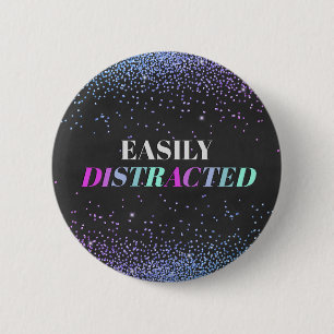 Badge Rond 5 Cm Facilement distrait