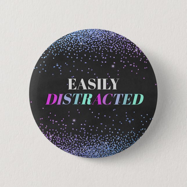 Badge Rond 5 Cm Facilement distrait (Devant)