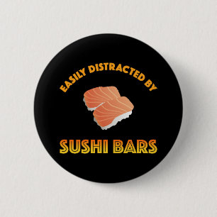 Badge Rond 5 Cm Facilement Distrait Par Les Bars À Sushi