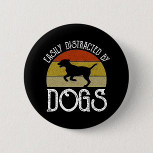 Badge Rond 5 Cm Facilement Distrait Par Les Chiens