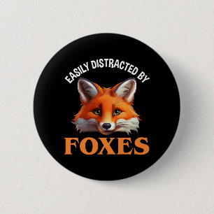 Badge Rond 5 Cm Facilement Distrait Par Les Renards