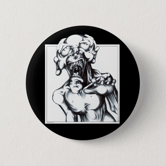 Badge Rond 5 Cm Faim de zombi (Devant)
