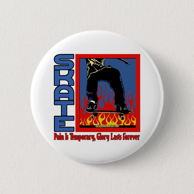Badge Rond 5 Cm Faire de la planche à roulettes (Devant)