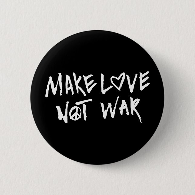 Badge Rond 5 Cm Faire de l'amour pas la guerre (Devant)