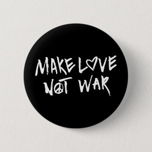 Badge Rond 5 Cm Faire de l'amour pas la guerre