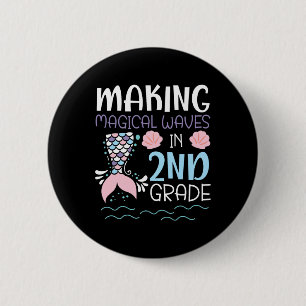 Badge Rond 5 Cm Faire des vagues magiques en sirène de 2e année 10