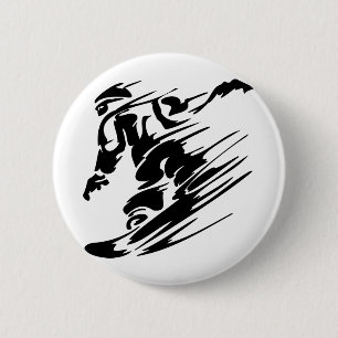 Badge Rond 5 Cm Faire du surf des neiges des sports extrêmes