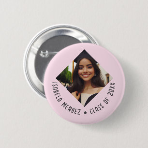 Badge Rond 5 Cm Faire-part photo de graduation personnalisée
