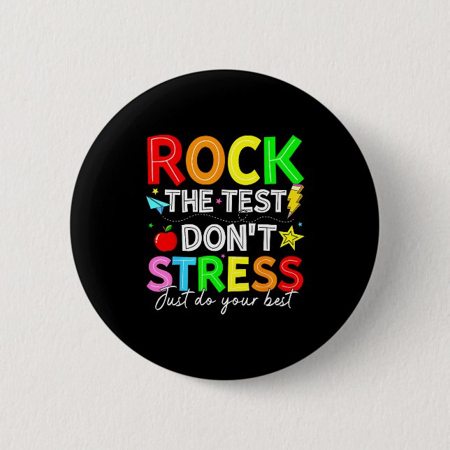 Badge Rond 5 Cm Faire passer le test avec humour pour les enseigna (Devant)