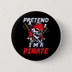 Badge Rond 5 Cm Faire semblant d'être un costume de pirate Fun Hal