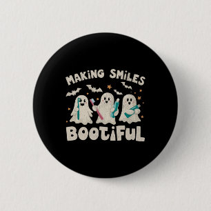 Badge Rond 5 Cm Faire sourire Botieux Halloween drôle Fantôme Dent