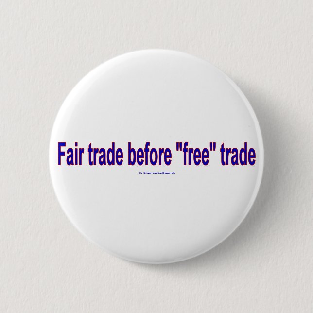 Badge Rond 5 Cm FairTradeBeforeFree (Devant)