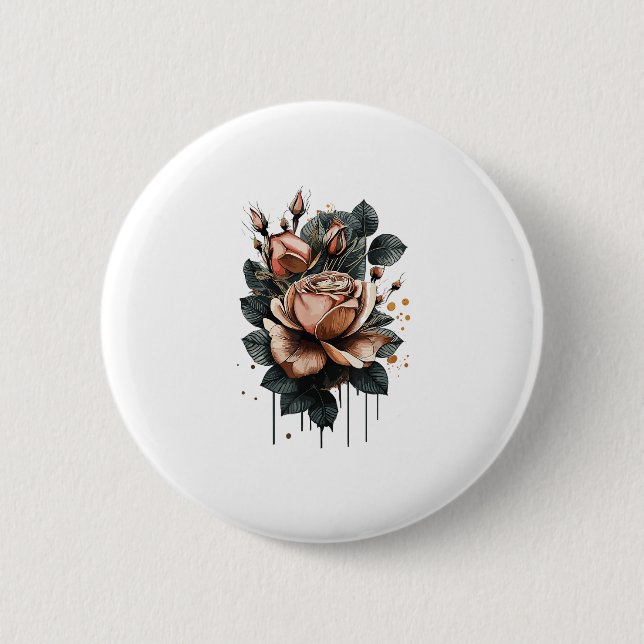 Badge Rond 5 Cm Fairy Aesthetic Goblincore And  Cottagecore Mushro (Devant)