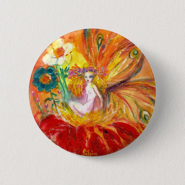 BADGE ROND 5 CM FAIRY DES FLEURS (Devant)