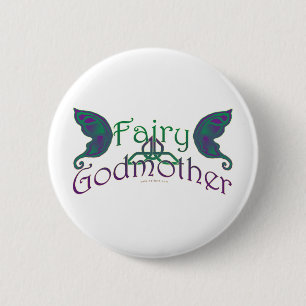 Badge Rond 5 Cm Fairy Godmère Design Pins & Boutons