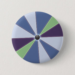 Badge Rond 5 Cm Faisceaux bleus colorés graphiques