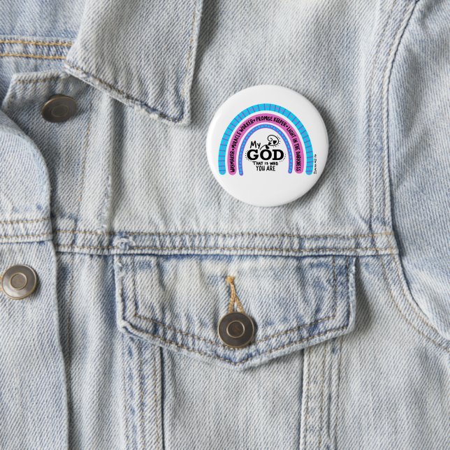 Badge Rond 5 Cm Faiseur de chemin Ouvrier de miracles Mon Dieu C'e (En situation)
