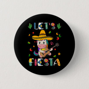 Badge Rond 5 Cm Faisons danser la licorne mexicaine Cinco De Mayo