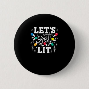 Badge Rond 5 Cm Faisons des lumières de Noël amusantes Rétro