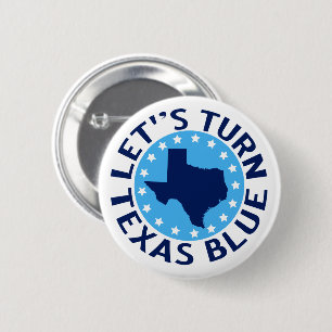 Badge Rond 5 Cm Faisons du Texas un État bleu, votons démocrate po