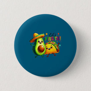Badge Rond 5 Cm Faisons la fête à l'avocat et aux tacos cinco de m