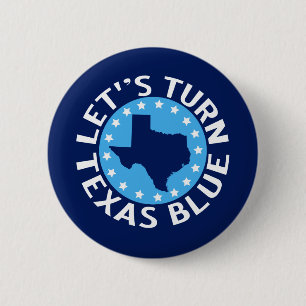 Badge Rond 5 Cm Faisons le Texas Bleu Vote Démocrate Politique