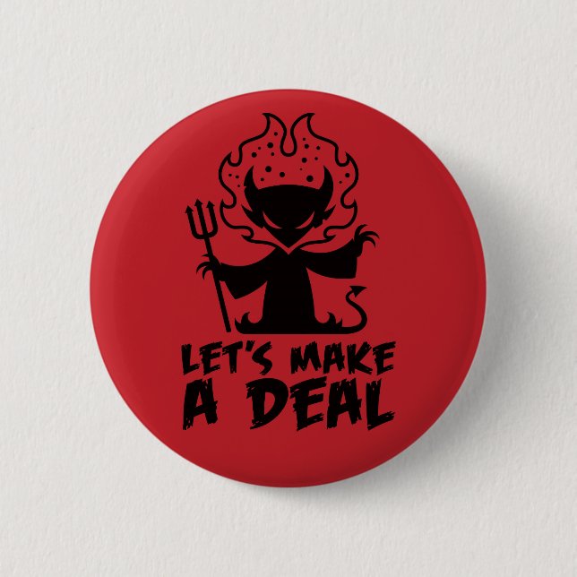 Badge Rond 5 Cm Faisons un accord avec le diable (Devant)
