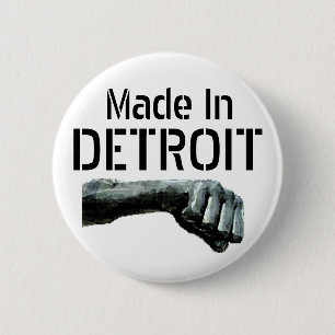 Badge Rond 5 Cm Fait à Detroit